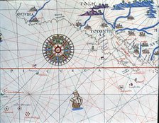 Atlas of Joan Martines, Messina, 1582. Portulan chart of Alta and Baja California and the Pacific…