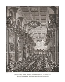 Great Hall  Guildhall, 1837, (1886). Artist: Unknown.