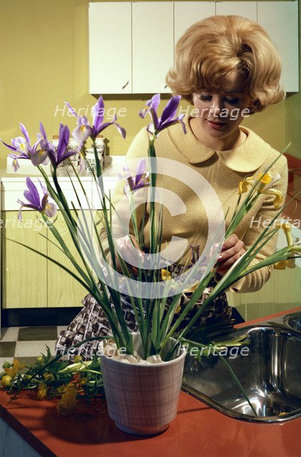 Kitchen scene, Warwick, Warwickshire, 1966. Artist: Michael Walters