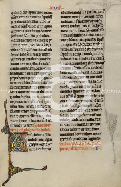 Inhabited Initial A; Marquette Bible, about 1270. Creator: Unknown.