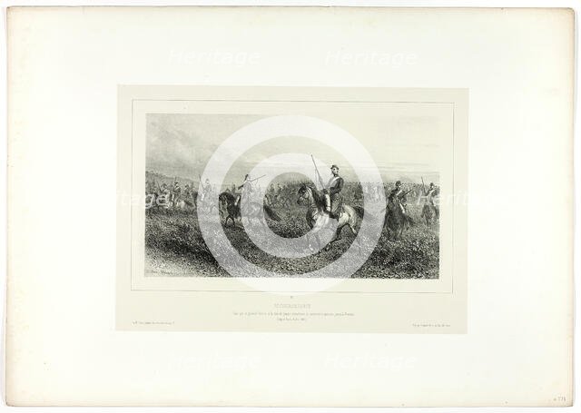 Reconnaisance, from Souvenirs d’Italie: Expédition de Rome, 1858. Creator: Auguste Raffet.