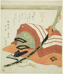 Ichikawa Danjuro's costume for Shibaraku, from the series "Acting Skills of the Ichi..., c. 1818/24. Creator: Totoya Hokkei.