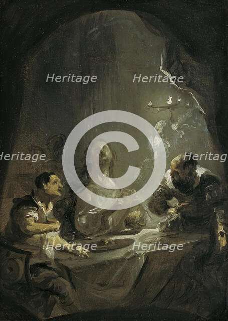 Christ at Emmaus, c1772/1773. Creators: Joseph Winterhalder the Younger, Franz Anton Maulbertsch.