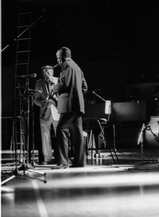 Buddy Tate and Woody Herman, Capital Jazz, Royal Festival Hall, London, July 1985.   Artist: Brian O'Connor.