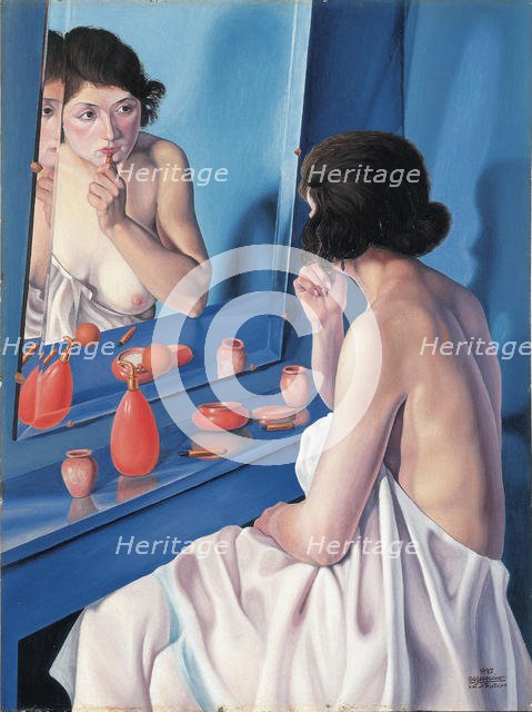 Woman Before a Mirror, 1927. Artist: Scarpa (Cagnaccio di San Pietro), Natale (1897-1946)