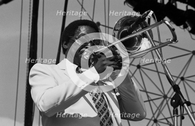 Curtis Fuller, Capital Jazz Festival, Knebworth, Herts, July 1982. Artist: Brian O'Connor.