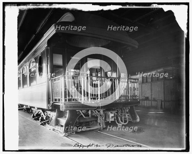 Car, rear platform, Chicago and Alton Railroad, c1900. Creator: Unknown.