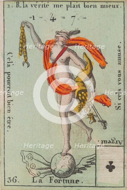 La Fortune from Playing Cards (for Quartets) 'Costumes des Peuples Étrangers', 1700-1799. Creator: Anon.