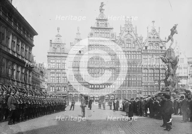 German Landsturm troops, Antwerp, between c1914 and c1915. Creator: Bain News Service.