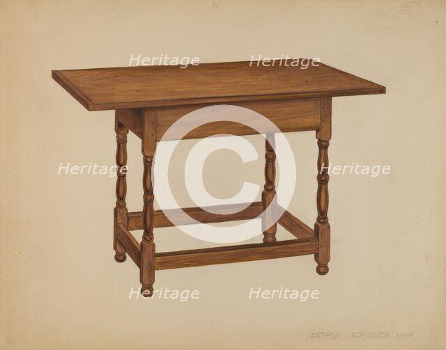 Tavern Table, c. 1936. Creator: Arthur Johnson.