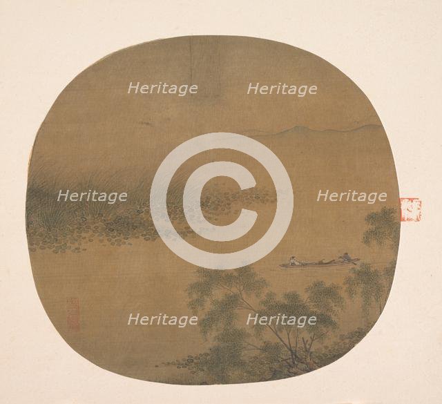 Boating by a Willow Bank, 13th century. Creator: Unknown.