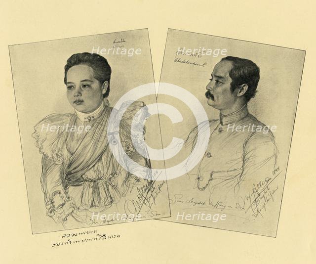 The King and Queen of Siam, 1898. Creator: Christian Wilhelm Allers.