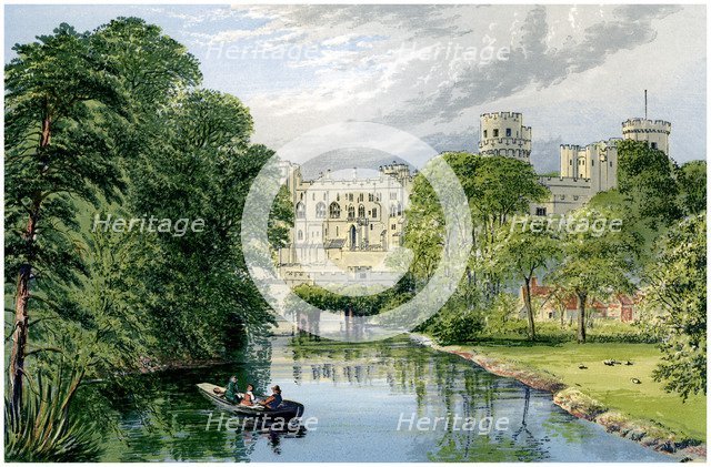 Warwick Castle, Warwickshire, home of the Earl of Warwick, c1880. Artist: Unknown