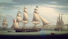 The Ship "Favorite" Maneuvering Off Greenock, 1819. Creator: Robert Salmon.
