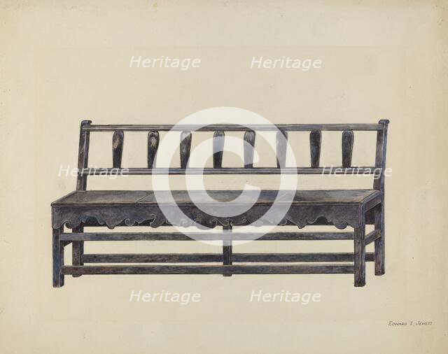 Bench, c. 1936. Creator: Edward Jewett.