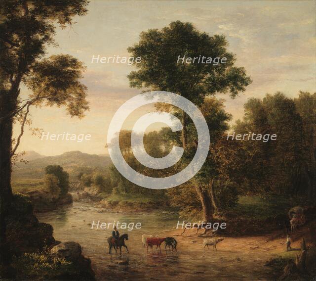 Crossing the Ford, 1848. Creator: George Inness.