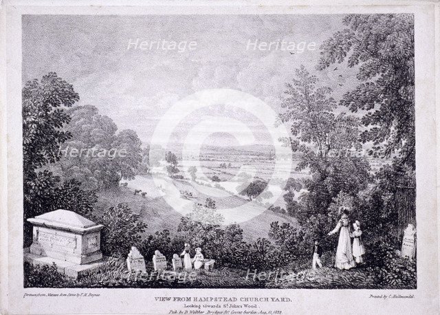 General view of Hampstead, London. 1822. Artist: Thomas Mann Baynes