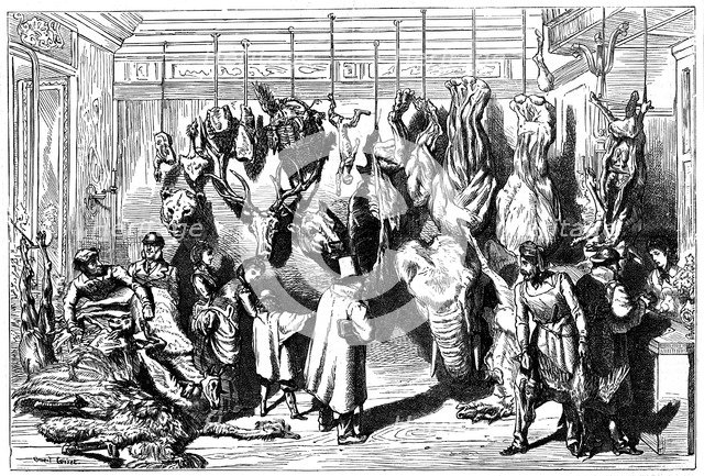 'An English butcher's, Boulevard Haussmann', Paris, 1871. Artist: Unknown