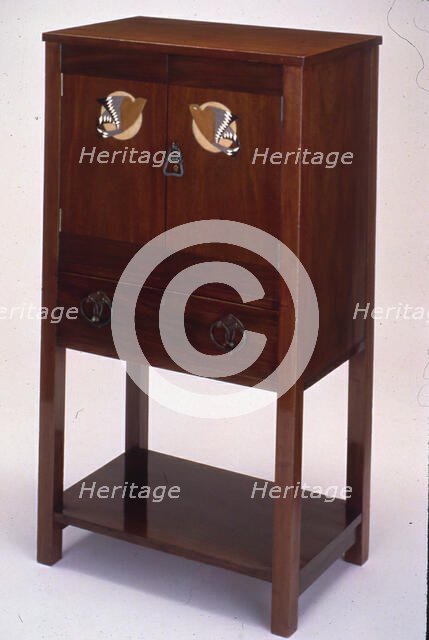 Work Cabinet, Bedford, c. 1900. Creators: Mackay Hugh Baillie Scott, Pyghtle Works, Bedford, England, John P. White.