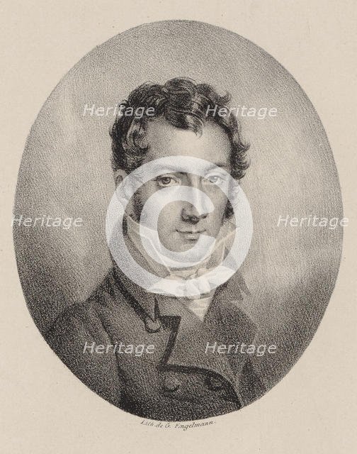 Portrait of the violinist and composer Josef Mayseder (1789-1863). Creator: Engelmann, Godefroy (1788-1839).
