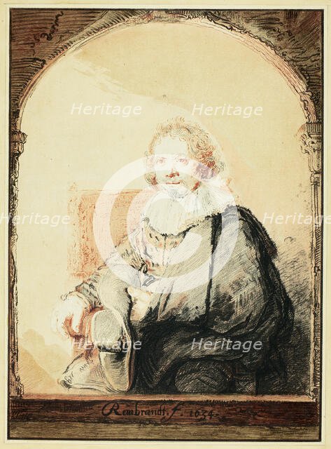 Portrait of a Man in an Arm Chair..., published 1821. Creator: Christian Josi.