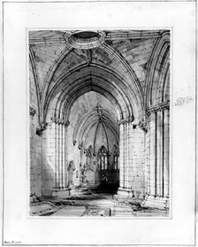 Seton Chapel - Interior looking East, 1848-1852. Creator: Robert William Billings.