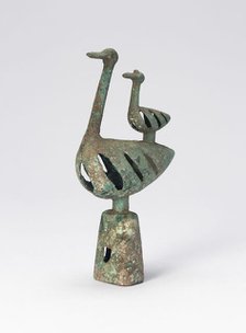 Pole Top with Double Bird-Shaped Bell (one of pair), 6th/4th century B.C. Creator: Unknown.