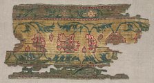 Fragment of the Border of a Velvet Carpet, 16th century. Creator: Unknown.