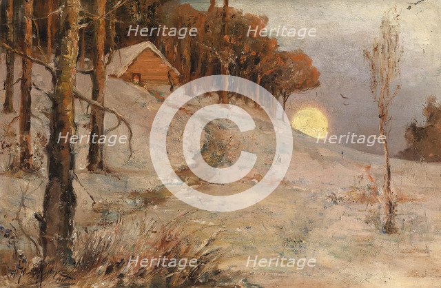 Winter Forest In A Rays Of Evening Sun, 1902. Artist: Klever, Juli Julievich (Julius), von (1850-1924)