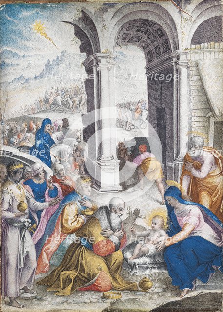 The Adoration of the Magi. Artist: Clovio, Giulio (1498-1575)
