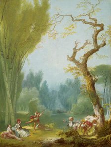 A Game of Horse and Rider, c. 1775/1780. Creator: Jean-Honore Fragonard.