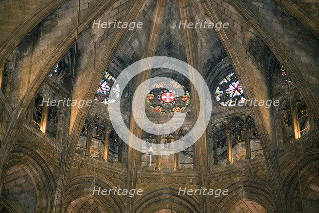 Interior dome of the Cathedral of Santa Eulalia, Barcelona, Spain, 2007. Artist: Samuel Magal