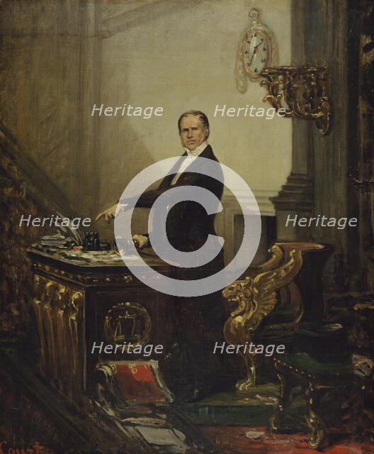 Portrait of Andre Dupin (1783-1865), President of the Legislative Assembly in 1850, c1850. Creator: Joseph-Desire Court.