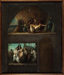 Flight to Egypt and the Entombment, c1859. Creator: Jean Gigoux.