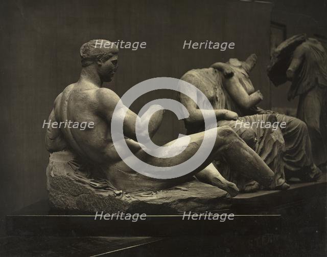 Sculptures from the Parthenon, British Museum, c. 1870s. Creator: Adolphe Braun (French, 1812-1877).