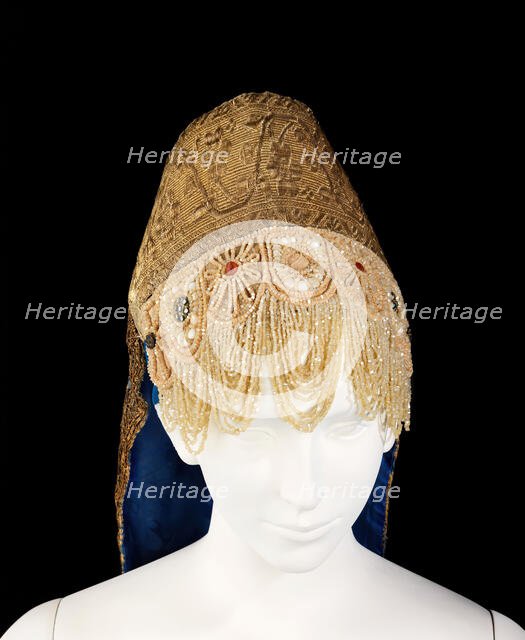 Headdress, Russian, first quarter 19th century. Creator: Unknown.