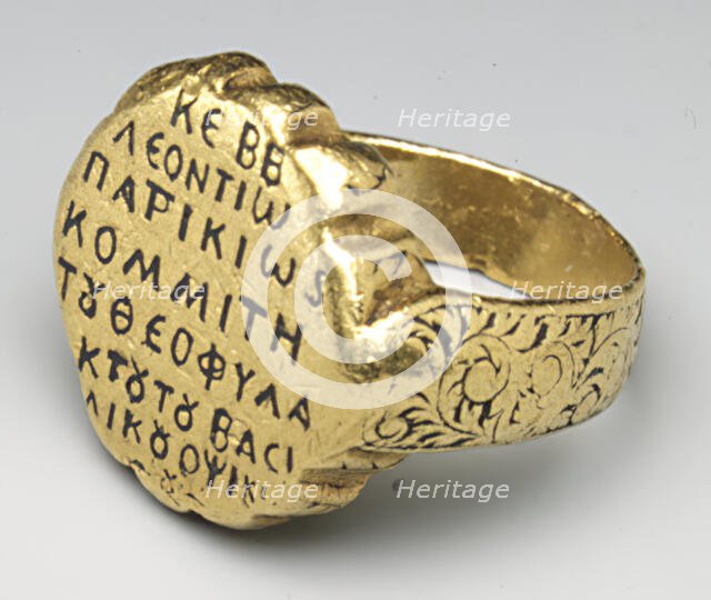 Ring of Leontios, Byzantine, ca. 1000. Creator: Unknown.