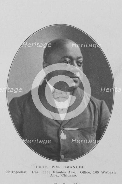Prof. Wm. Emanuel; Chiropodist; Chicago, 1907. Creator: Unknown.