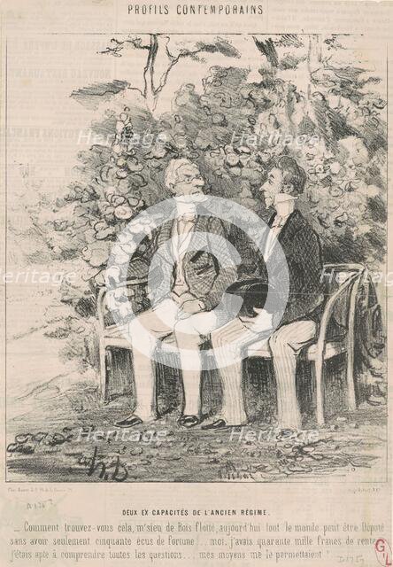 Deux ex capacité de l'ancien régime, 19th century. Creator: Honore Daumier.