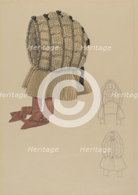 Bonnet, c. 1936. Creator: Bessie Forman.