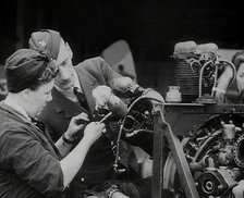 Woman Working on an Aeroplane Engine, 1942. Creator: British Pathe Ltd.