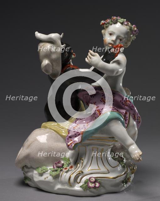 Figure of Asia and Africa from the Four Continents, c. 1760. Creator: Chelsea Porcelain Factory (British).