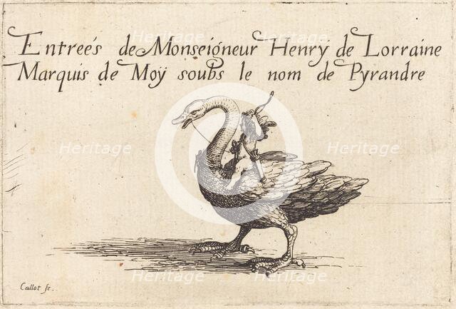 Entry of Monseigneur Henry de Lorraine, Marquis de Moy, under the Name of Pirandre, 1627. Creator: Jacques Callot.