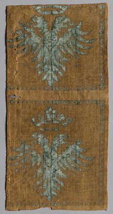 Velvet Fragment, 1400s. Creator: Unknown.