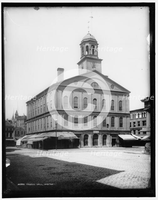 Faneuil Hall, Boston, between 1890 and 1899. Creator: Unknown.