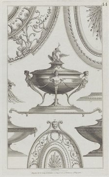 Vases and Vessels, nos. 248-254 ("Designs for Various Ornaments," pl. 44), July 1..., July 17, 1782. Creator: Michelangelo Pergolesi.