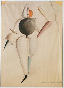 Costume design for the Triadic Ballet , 1919.