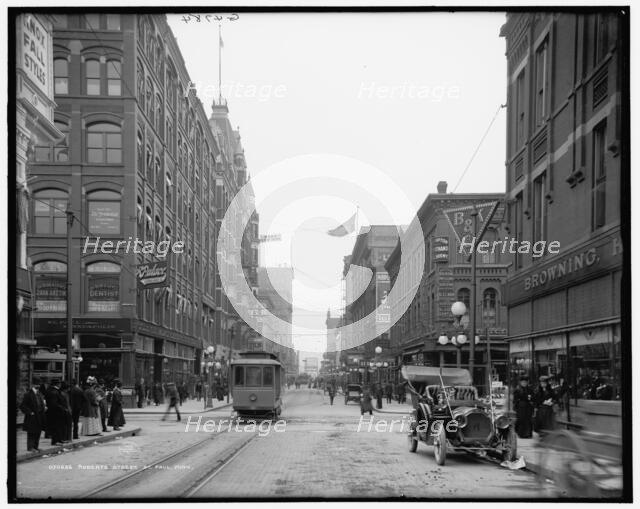 Roberts i.e. Robert Street, St. Paul, Minn., c1908. Creator: Unknown.