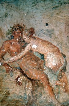 Erotic mural, Pompeii, Italy. Creator: Unknown.