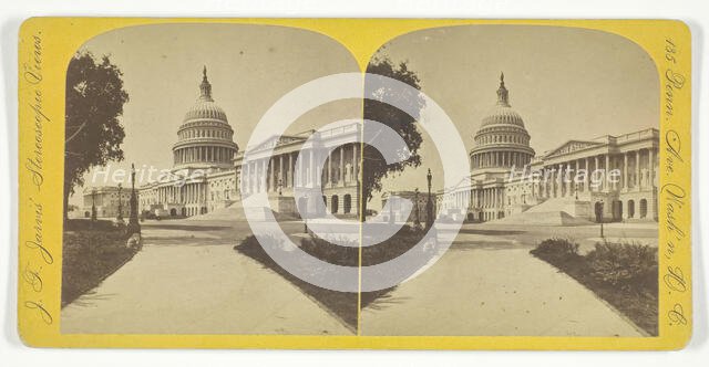 Untitled (United States Capitol Building, Washington D.C.), late 19th century.  Creator: J F Jarvis.
